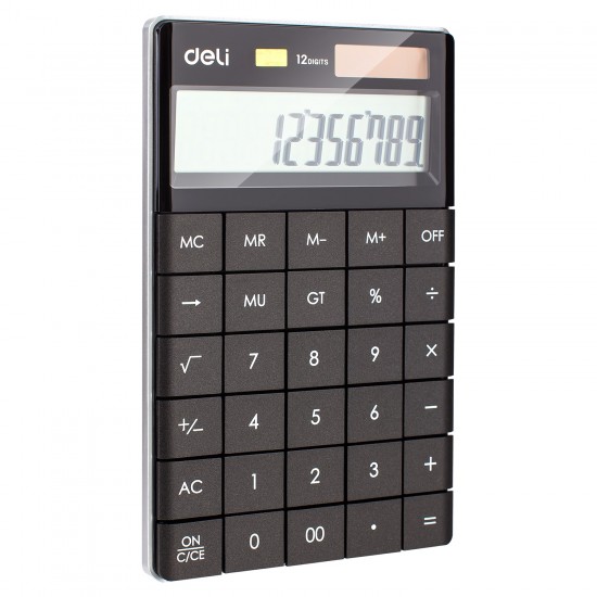 CALCULATOR BIROU 12DIG MODERN NEGRU DELI CALCULATOR BIROU 12DIG MODERN NEGRU DELI