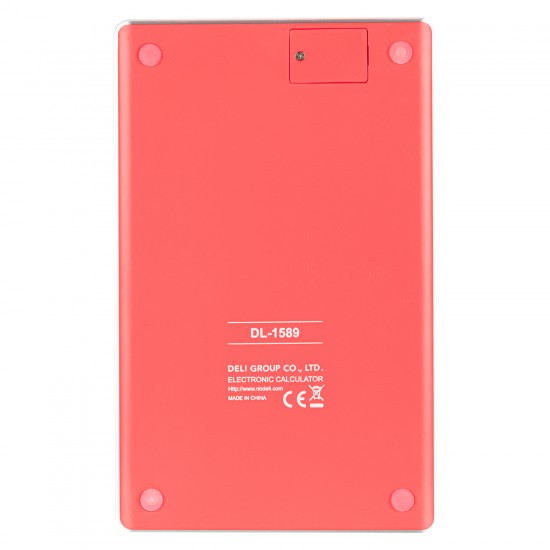CALCULATOR BIROU 12DIG MODERN ROSU DELI CALCULATOR BIROU 12DIG MODERN ROSU DELI
