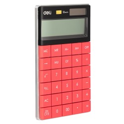 CALCULATOR BIROU 12DIG MODERN ROSU DELI