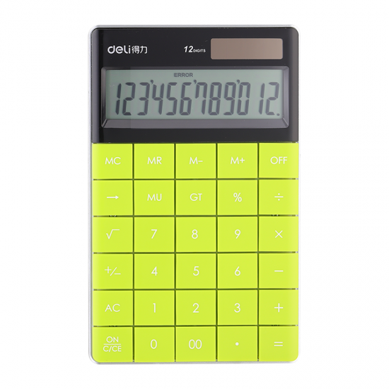 CALCULATOR BIROU 12DIG MODERN VERDE DELI CALCULATOR BIROU 12DIG MODERN VERDE DELI