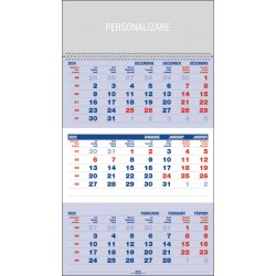 CALENDAR PERETE TRIPTIC ALBASTRU 12 FILE EGO