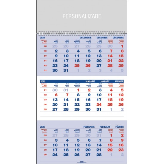 CALENDAR PERETE TRIPTIC ALBASTRU 12 FILE EGO CALENDAR PERETE TRIPTIC ALBASTRU 12 FILE EGO