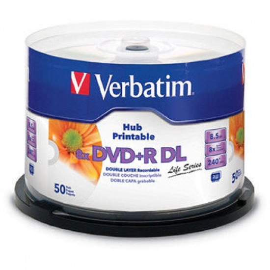 DVD+R DL 50/SET VERBATIM 8.5GB 8X PRINTABIL 97693