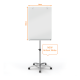 FLIPCHART MAGNETIC DIN STICLA CU ROTI 70*100 PRESTIGE NOBO