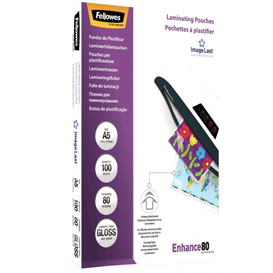 FOLIE A5 80 MICRONI 100/TOP FELLOWES