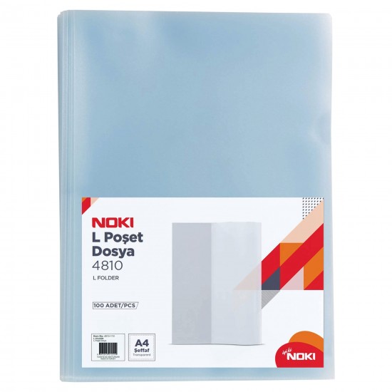 MAPA PROTECTIE A4 TIP L TRANSPARENTA 100/SET NOKI