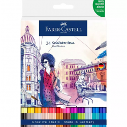 MARKER SOLUBIL 2 CAPETE SET 24 BUC CANDY SHOP GOLDFABER FABER-CASTELL