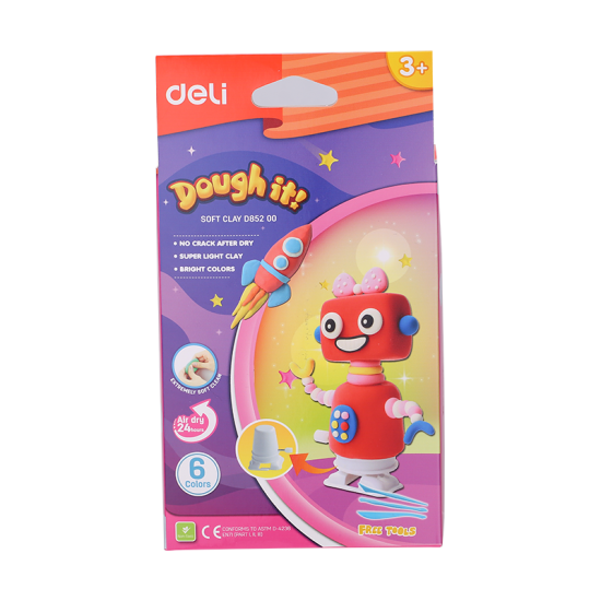 PLASTILINA SOFT LIGHT ROBOT 6 CULORI DELI