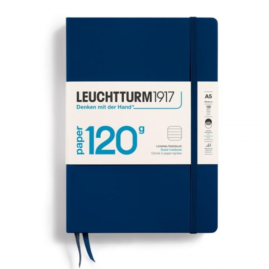 CAIET A5 DICTANDO 120G COPERTA RIGIDA ALBASTRU NAVY LEUCHTTURM