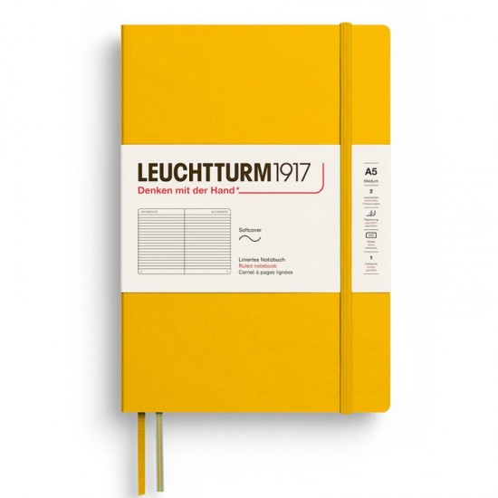 CAIET A5 DICTANDO COPERTA FLEXIBILA GALBEN FLOAREA SOARELUI LEUCHTTURM