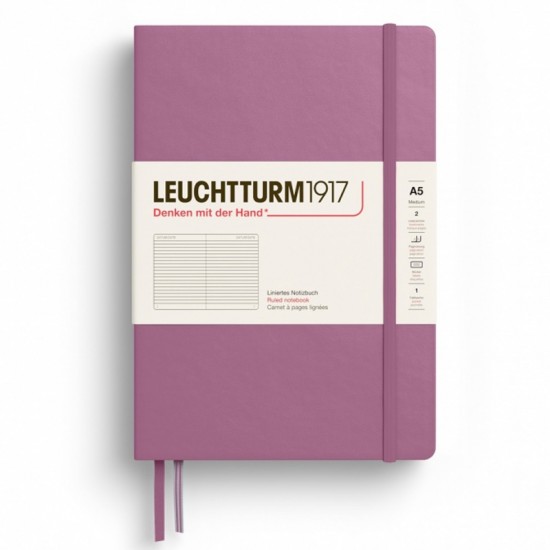 CAIET A5 DICTANDO COPERTA RIGIDA DUSTY ROSE LEUCHTTURM