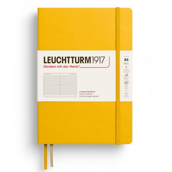 CAIET A5 DICTANDO COPERTA RIGIDA GALBEN FLOAREA SOARELUI LEUCHTTURM
