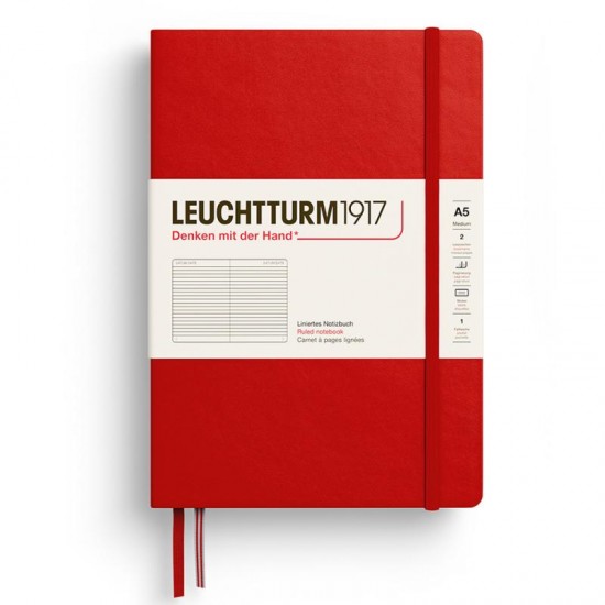 CAIET A5 DICTANDO COPERTA RIGIDA ROSU CHERRY LEUCHTTURM