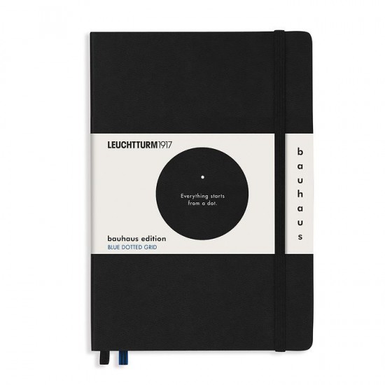 CAIET A5 PUNCTAT COPERTA RIGIDA NEGRU BAUHAUS LEUCHTTURM