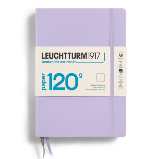 CAIET A5 VELIN 120G COPERTA RIGIDA LILA LEUCHTTURM