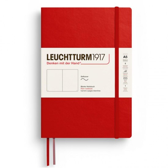 CAIET A5 VELIN COPERTA FLEXIBILA ROSU CHERRY LEUCHTTURM