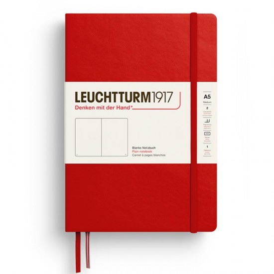 CAIET A5 VELIN COPERTA RIGIDA ROSU CHERRY LEUCHTTURM