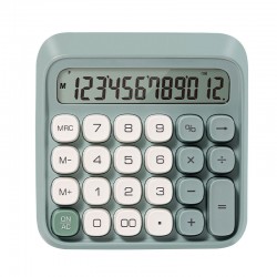 CALCULATOR 12 DIG RETRO M36 VERDE DELI