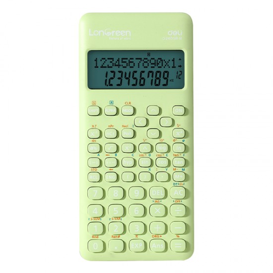 CALCULATOR STIINTIFIC 12DIG 240F VERNIL LONGREEN PLASTIC RECICLAT DELI