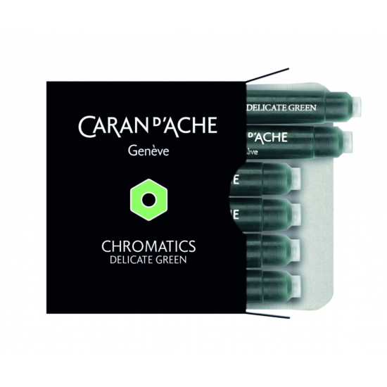 Cartuse Cerneala Chromatics Delicate Green set 6 buc Caran d'Ache