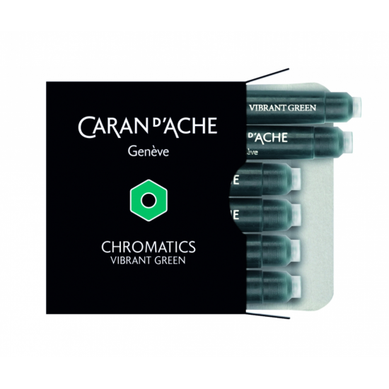 Cartuse Cerneala Chromatics Vibrant Green set 6 buc Caran d'Ache