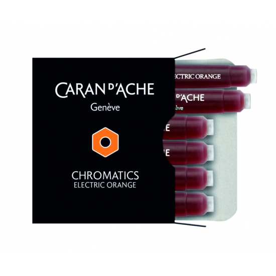 Cartuse Cerneala Chromatics Electric Orange set 6 buc Caran d'Ache