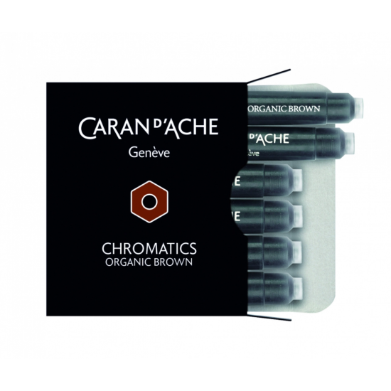 Cartuse Cerneala Chromatics Organic Brown set 6 buc Caran d'Ache