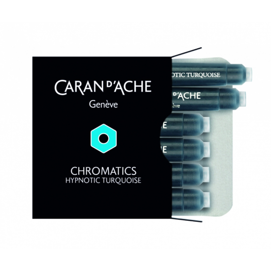 Cartuse Cerneala Chromatics Hypnotic Turquoise set 6 buc Caran d'Ache