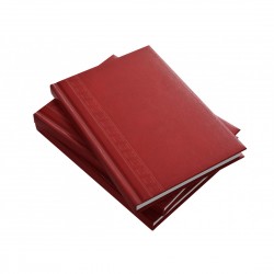 Agendă nedatată A5, 224 pagini, copertă buretată, personalizabilă, culoare roșu