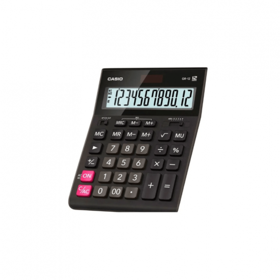 Calculator de birou Casio GR-12-W-EP, 12 digits, negru