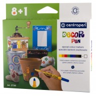 MARKERE PERMANENTE PT DECOR. SLIM 8+1 CULORI 2738 CENTROPEN