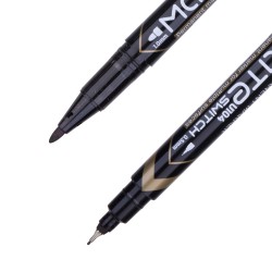 Marker Cd 2 Capete 0.5/1mm, Deli, Negru