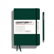 CAIET A5 PUNCTAT COP. RIGIDA VERDE PADURE LEUCHTTURM