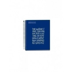 Caiet 1 A6 100 file 90gr linii Messages Navy MR