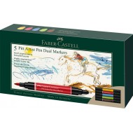 PITT ARTIST PEN DUAL MARKER SET 5 BUC FABER-CASTELL