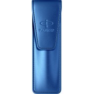 ETUI INSTRUMENTE DE SCRIS PARKER LEATHER BASIC METALLIC BLUE / BASIC LINE