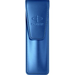 ETUI INSTRUMENTE DE SCRIS PARKER LEATHER BASIC METALLIC BLUE / BASIC LINE
