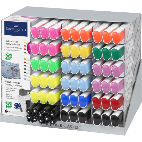 DISPLAY 110+10 BUC MARKER TEXTIL FABER-CASTELL