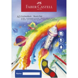 BLOC DESEN A3 10 FILE 100G/MP FABER-CASTELL