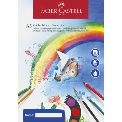 BLOC DESEN A3 20 FILE 100G/MP FABER-CASTELL