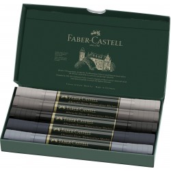 SET 5 MARKERE SOLUBILE TONURI DE GRI A.DURER FABER-CASTELL
