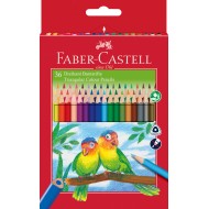 CREIOANE COLORATE TRIUNGHIULARE 36 CULORI + ASCUTITOARE ECO FABER-CASTELL