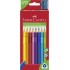 CREIOANE COLORATE JUMBO 10 CULORI + ASCUTITOARE FABER-CASTELL