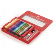 CREIOANE COLORATE 48 CULORI + 4 ACCESORII CUTIE METAL FABER-CASTELL