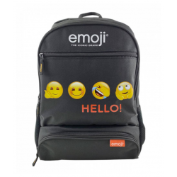 Ghiozdan EMOJI CLASIC SCOLAR negru Hello
