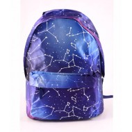 Ghiozdan tip rucsac satin albastru Universe