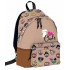 Ghiozdan tip rucsac bej-maro Bufnite
