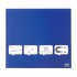 TABLA MAGNETICA STICLA 30*30 CM ALBASTRA+ACCESORII DIAMOND NOBO