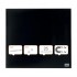 TABLA MAGNETICA STICLA 30*30 CM NEAGRA+ACCESORII DIAMOND NOBO