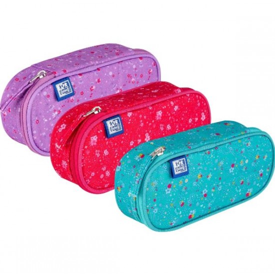 PENAR OXFORD FLORAL, TIP ETUI OVAL, 1 CLAPA, CULORI ASORTATE